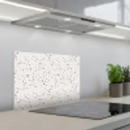 Terrazzo -  Patroon  -  Créme keuken achterwand spatscherm klein 900 -3d_schuin