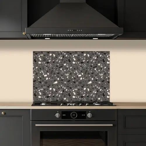 Terrazzo - Patroon - Grijs keuken achterwand spatscherm klein 900 -sfeer1
