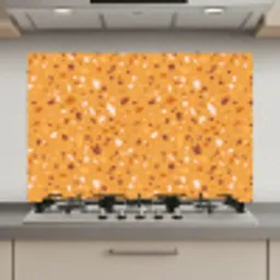 Terrazzo -  Patroon - Okergeel keuken achterwand spatscherm klein 900 -3d_website