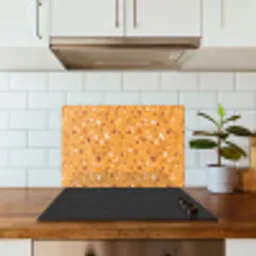 Terrazzo -  Patroon - Okergeel keuken achterwand spatscherm klein 900 -sfeer2