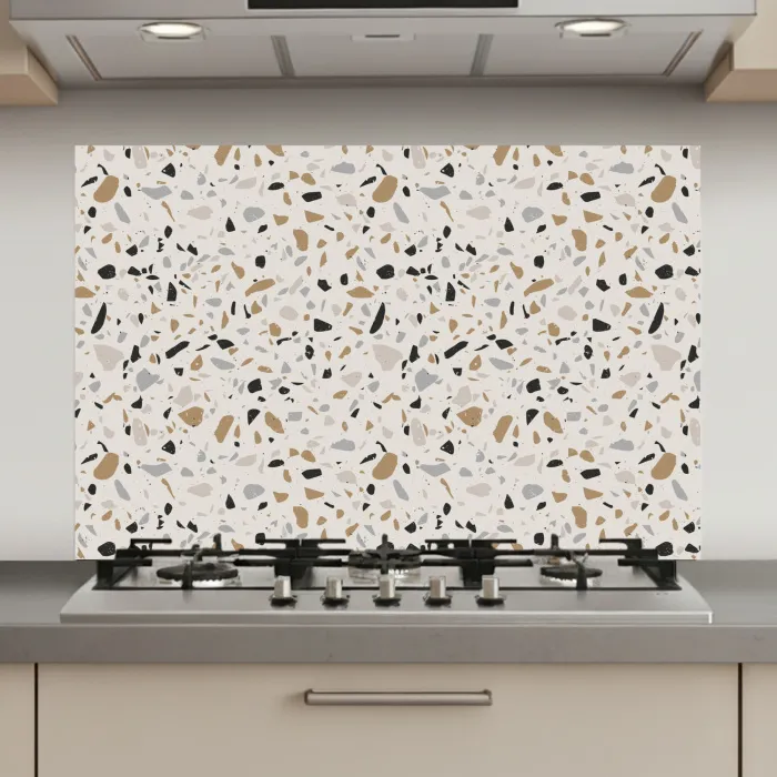 Terrazzo - Patroon - Staal keuken achterwand spatscherm klein 900 -3d_website