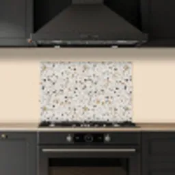Terrazzo -  Patroon - Staal keuken achterwand spatscherm klein 900 -sfeer1