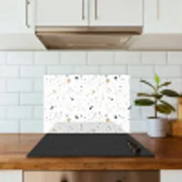 Terrazzo - Patroon - Wit - Neutraal keuken achterwand spatscherm klein 900 -sfeer2