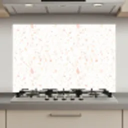 Terrazzo -  Patroon - Wit - Perzik keuken achterwand spatscherm klein 900 -3d_website