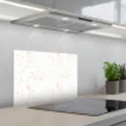 Terrazzo -  Patroon - Wit - Perzik keuken achterwand spatscherm klein 900 -3d_schuin