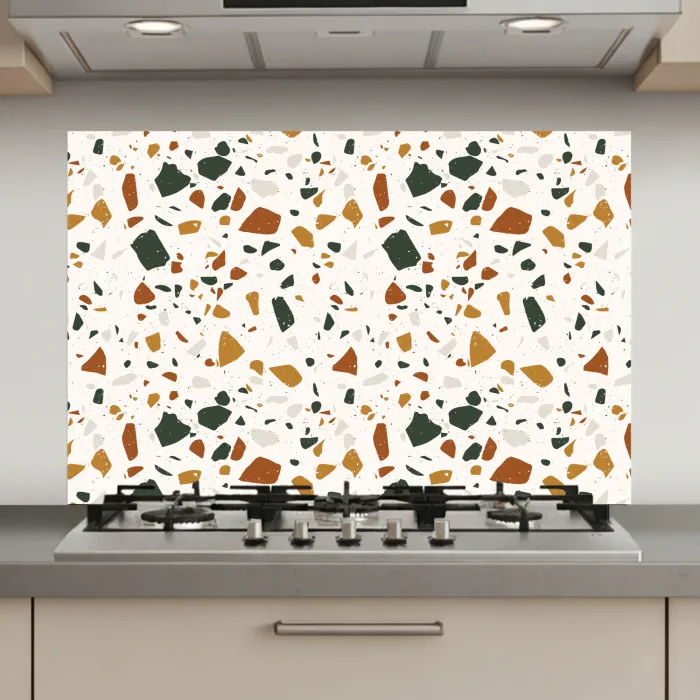 Terrazzo - Patroon - Wit - Terra keuken achterwand spatscherm klein 900 -3d_website