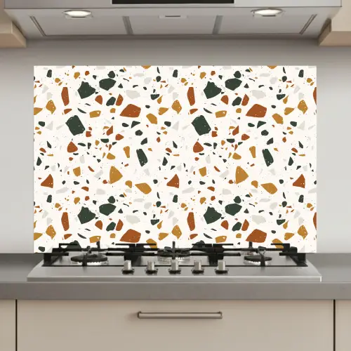 Terrazzo - Patroon - Wit - Terra keuken achterwand spatscherm klein 900 -3d_website