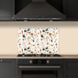 Terrazzo - Patroon - Wit - Terra keuken achterwand spatscherm klein 900 -sfeer1