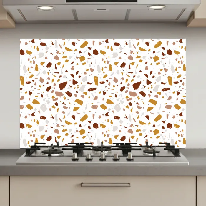 Terrazzo - Patroon - Wit - Urban keuken achterwand spatscherm klein 900 -3d_website