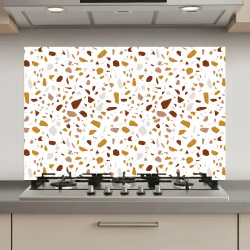 Terrazzo - Patroon - Wit - Urban keuken achterwand spatscherm klein 900 -3d_website