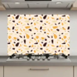 Terrazzo -  Patroon - Geel - keuken achterwand spatscherm klein 900 -3d_website