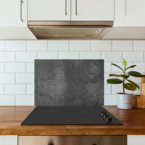 Structuur - Beton - Grijs - Industrieel - Rustiek keuken achterwand spatscherm klein -sfeer2