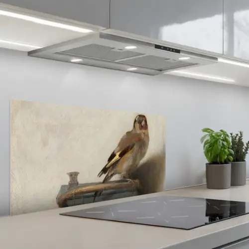 Het puttertje - Carel Fabritius keuken achterwand spatscherm middel -3d_schuin