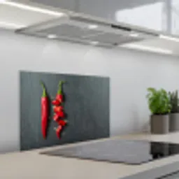 Het Spectrum van Pittigheid keuken achterwand spatscherm klein -3d_schuin