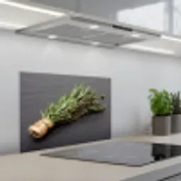 Tijm - Kruiden - Groen - Tafel - Keuken - Steen keuken achterwand spatscherm klein -3d_schuin