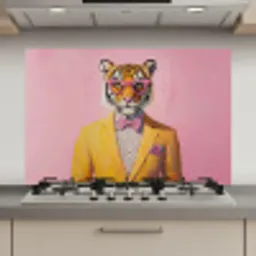 Tijger - Bril - Geel - Jasje keuken achterwand spatscherm klein -3d_website