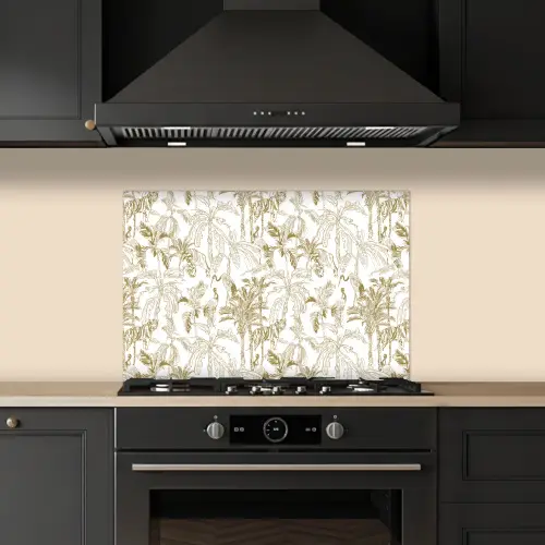 Tijger - Oerwoud - Beige keuken achterwand spatscherm klein 900 -sfeer1