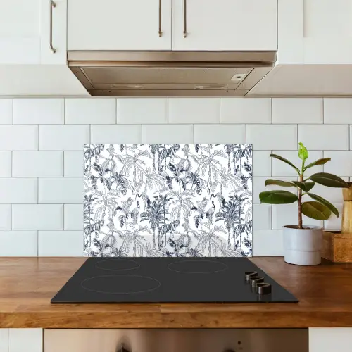 Tijger - Jungle - Blauw keuken achterwand spatscherm klein 900 -sfeer2