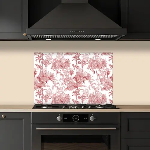 Tijger - Jungle - Natuur - Rood keuken achterwand spatscherm klein 900 -sfeer1