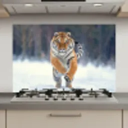 Tijger - Landschap - Sneeuw - Winter - Dieren keuken achterwand spatscherm klein -3d_website