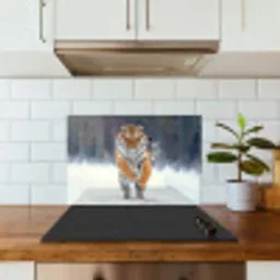 Tijger - Landschap - Sneeuw - Winter - Dieren keuken achterwand spatscherm klein -sfeer2