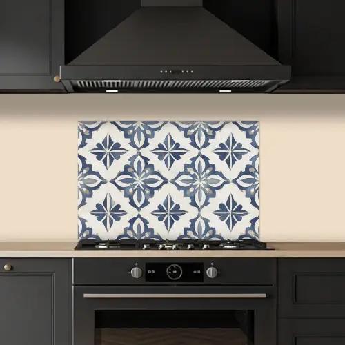 Tegels - Spaans - Patronen - Keramiek keuken achterwand spatscherm klein -sfeer1