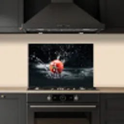 Tomaat - Groente - Stilleven - Water - Rood keuken achterwand spatscherm klein -sfeer1