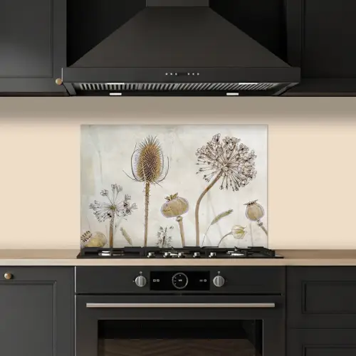 Verstilde Botanische Elegantie keuken achterwand spatscherm klein -sfeer1