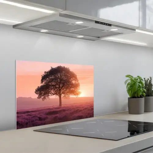 Boom - Heide - Zonsopgang keuken achterwand spatscherm klein -3d_schuin