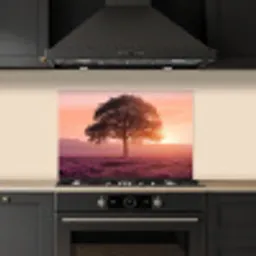 Boom - Heide - Zonsopgang keuken achterwand spatscherm klein -sfeer1