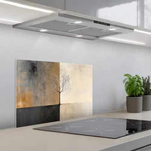 Boom - Vlakken - Takken - Kleurverloop keuken achterwand spatscherm klein -3d_schuin