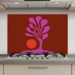 Boom - Paars - Cirkel - Vloeiend keuken achterwand spatscherm klein -3d_website