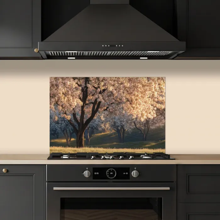 Bomen - Bloesem - Lente keuken achterwand spatscherm klein -sfeer1
