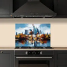Bomen Frankfurt- Stad - Skyline - Brug keuken achterwand spatscherm klein -sfeer1