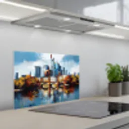 Bomen Frankfurt- Stad - Skyline - Brug keuken achterwand spatscherm klein -3d_schuin