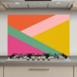 Driehoeken - Kleurrijk - Abstract keuken achterwand spatscherm klein -3d_website
