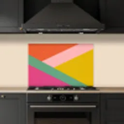 Driehoeken - Kleurrijk - Abstract keuken achterwand spatscherm klein -sfeer1