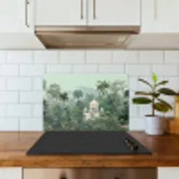 Tropische tuin - Koepelgebouw - Bloemen keuken achterwand spatscherm klein -sfeer2