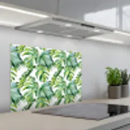 Tropical - Bladeren - Jungle keuken achterwand spatscherm middel -3d_schuin