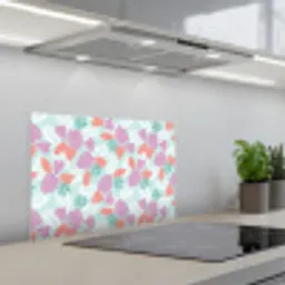 Tropisch - Bladeren - Pastel keuken achterwand spatscherm klein 900 -3d_schuin