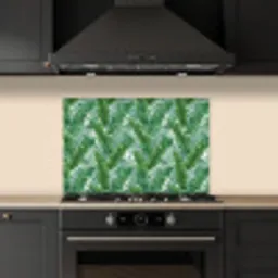 Tropisch - Palmbladeren - Groen keuken achterwand spatscherm klein 900 -sfeer1