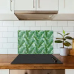 Tropisch - Palmbladeren - Groen keuken achterwand spatscherm klein 900 -sfeer2