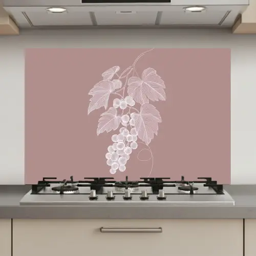 Tros - Druiven - Illustratie - Bladeren keuken achterwand spatscherm klein -3d_website