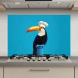 Tucan - Sokkel - Vogel - Koksmuts keuken achterwand spatscherm klein -3d_website
