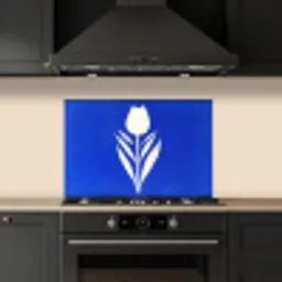 Tulp - Minimalistisch - Bladeren - Wit keuken achterwand spatscherm klein -sfeer1