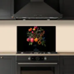 Tulpen - Bessen - Boeket - Vaas keuken achterwand spatscherm klein -sfeer1
