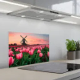 Tulpen - Molen - Nederland keuken achterwand spatscherm klein -3d_schuin