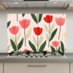 Tulpen - Modern - Roze keuken achterwand spatscherm klein -3d_website