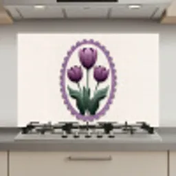 Tulpen - Paars - Lijst - Bladeren keuken achterwand spatscherm klein -3d_website
