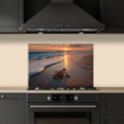 Schildpad - strand - Zonsondergang keuken achterwand spatscherm klein -sfeer1